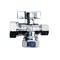 Thrifco Plumbing 1/2 Inch FIP x 1/2 Inch Slip Joint x 3/8 Inch Comp Quarter Turn Brass  Angle Stop Valve 4406484 - alternate 2